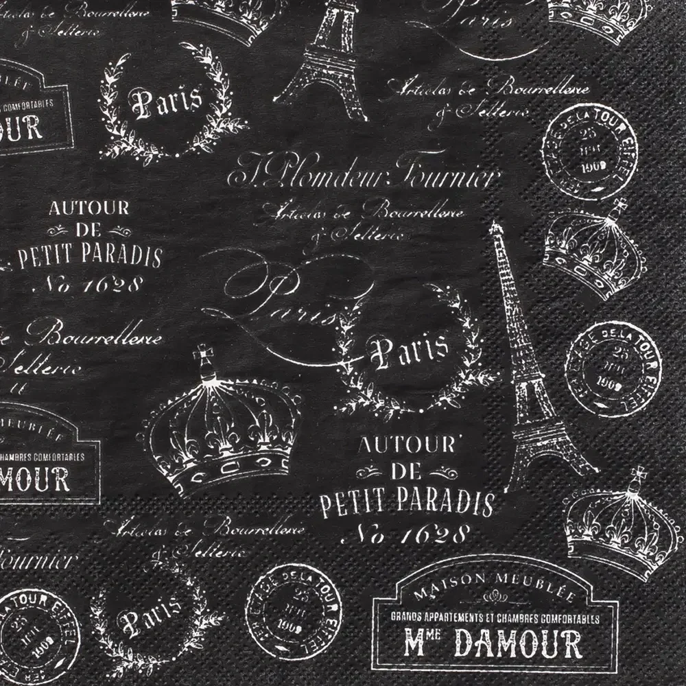 Harman Paris Passport Paper Luncheon Napkins, 20 ct